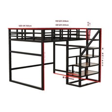 꾸꾸상점 고시원침대 작은방 싱글 1인용 프레임 작은, 없음 135x200 cm 1.8m 1.5m
