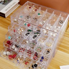 투명 케이스 네일 수납 글리터 보관함, 투명 5단(120칸)