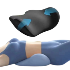 루미에르 허리베게 바른자세 수면 요추베게 쿠션, 1개, 블랙