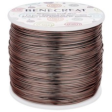 원형 알루미늄 공예 와이어 컬러 235mx0.8mm 손공예 제작 재료 주얼리 분재 공예품 DIY, 1롤, 카멜