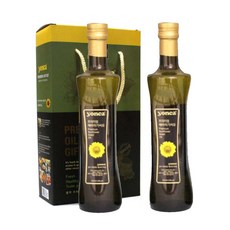 프리리미엄 글라스 해바라기씨유 500ml*2병 오일선물세트 식용유선물세트 설날선물 명절선물, 1세트, 1L