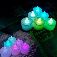 칼라 LED 캔들 1P 간접등 출산선물 프로포즈 캠핑 침실 여자친구