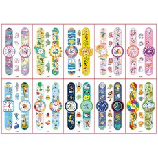 전제품 (10장세트)KC인증 어린이 타투스티커 캐릭터 판박이, X.손목시계테마, 1개