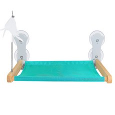 廠家直銷寵物貓 吸盤實木掛牀貓吊牀 貓咪貓窩窗戶窗臺牀邊曬太陽, 1個, 綠色