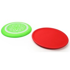 AN 야광 원반 야간 던지기 놀이 캠핑 야외 해변 가족, 레드, 1개