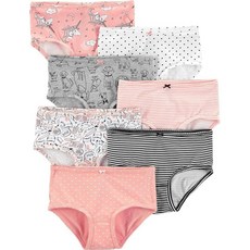 Carter's 여아용 스트레치 면 속옷 7팩 바이올렛(3k589610)/화이트 128992