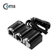 충전 Coms 차량용 시가 소켓 2포트 12V 2포트(2구)+USB, 본상품