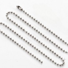 스테인리스 볼 체인 목걸이 줄 군번줄 액세서리 연결 고리 장식 용도 금속 착용