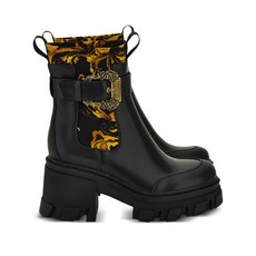 베르사체진쿠튀르 버클 디테일 플랫폼 부츠