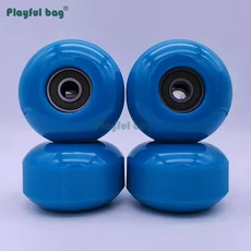 더블 롤러 스케이트 휠 베어링 라인 AMB208 포함 보드 액세서리 52x32mm 95A 세트당 4 개, [18] 1 set, 1개