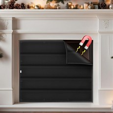 마그네틱 벽난로 드래프트 스토퍼 커버 99.1 x 81.3cm(39 x 32인치) - 차가운 공기 및 열 손실을 차단하는 실내 겨울 단열 담요 - 금속 프레임에만 적합 (벽돌/, 마그네틱 벽난로 드래프트 스토퍼 커버 99.1 x 81