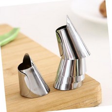 주방 요리 손가락 보호 금속 씌우개 채소 과일 손질 절단 작업 안전 도구 베임, 1개, 상세페이지 참조