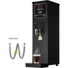 VEVOR 상용 온수 보일러 316 스테인리스 난방 튜브가 장착된 10L 전기 디스펜서 1500W 단계별 고속 50LH 커피 티 레스토랑 오피스용, 3.7 Gal, Black