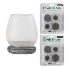 브라운폴링 4세대 원형 의자발커버 소음방지 각도조절, 8개, 그레이