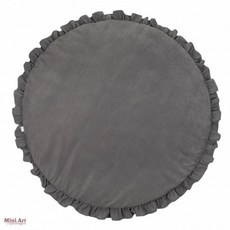 兒童寶寶遊戲毯ins花邊純色爬行墊推車空調被兒童房裝飾地毯坐墊, 深灰花邊毯