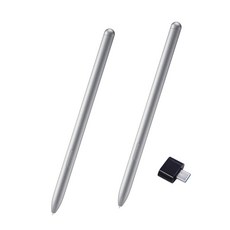 갤럭시 탭 S7 플러스 S 펜 교체용 삼성 스타일러스 교체 블루투스 미포함 (미스틱 실버) Type-C 컨버터