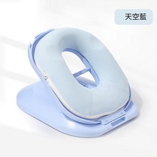透氣午睡趴睡枕 可拆洗折疊抱枕, 午睡枕清新藍, 1個