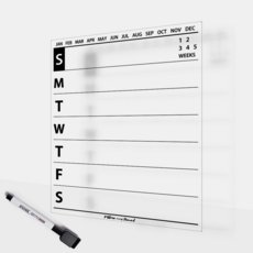 메모랑보드랑 간편한 반복사용 냉장고 메모보드 미니메모시트 스파이더보드 투명 size M, 투명 주간일정표