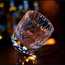 水晶威士忌杯 江戶切子風格 手工製作, 1個, K5無鉛水晶玻璃鑽杯