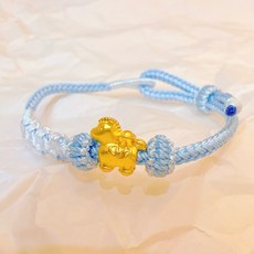 儒家寶寶 純金9999 馬上有元寶 彌月金飾 編織手繩/手鍊