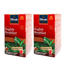 딜마 Funtea 잉글리쉬 브랙퍼스트 홍차, 2g, 25개입, 2개