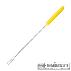 퐁듀포크세트 스테인리스 롱포크 티포크 1개 도구 6pcs 6종 블랙, B. 옐로우