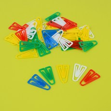 아이템스팟 컬러 플라스틱 문서클립 색깔 사무용 서류철, 대