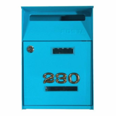 POSTA信箱，安全耐用，簡約設計，提升居家品味, 藍色 附號碼