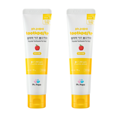 팜파파 키즈 불소 치약 스텝1 천연사과향, 70g, 2개