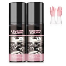 가죽 클리너 가죽관리 세정제 청소 선호하는 자동차 실내 보호제 스프레이 연마 실내용 플라스틱 고무 가죽 100ml 2개