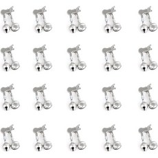 헤이우스 20개 실버 금속 나선형 낚시 벨 알람 지름 16mm 야외 액세서리 입질 표시기