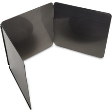 HIC 키친 3면 스플래터 가드 논스틱 카본 스틸 열 안전 평평하게 접어서 보관 가능 최대 05인치 팬과 그릇에 맞습니다, 1_3-Sided Splatter