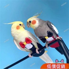 爆款下殺 定製玄鳳鸚鵡禮服尿不濕寵物鳥用禮服屎兜飛行衣遛鳥放飛服裝 ZUYE, 紅色禮服,牡丹, 1個