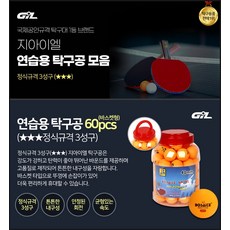 지아이엘 탁구공 연습구 60개, 단품, 1개