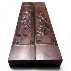 臺灣出貨 黑檀木鎮尺 紅木鎮尺 文房四寶鎮紙 黑梓木鎮尺 學生鎮尺 特大號鎮尺 中小號鎮尺 壓書鎮尺, 特大號38cm黑檀木鎮尺一對, 1個