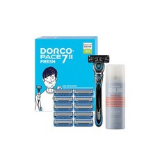 맨즈우디 쿨링 쉐이빙폼 74ml 5개 /여름철 피부관리, 페이스7투 프레시 면도기획세트 3호 (면도기+날 총11