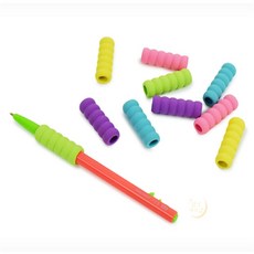 감성매직 애벌레 펜그립세트 꽃볼펜, 8p 블랙