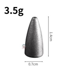 子彈鉛 10入裝 3.5-10g 釣魚配件, 1個, 子彈鉛(3.5g),10入裝
