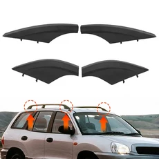 현대 산타페 산타페 2002-2006 자동차 교체 액세서리 용 러기지 바 캡 레일 엔드 쉘 플라스틱 커버 쉘 루프, 05 4pcs, 01 중국