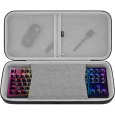 Geekria TKL 키보드 하드 쉘 케이스 Razer Huntsman V2 V3 BlackWidow Ornata 87키 컴퓨터 키보드용 여행용 휴대용 가방 다크 그레이