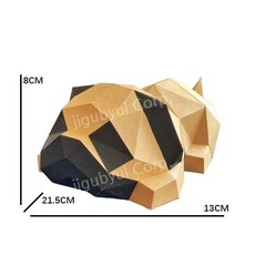 페이퍼크래프트 페이퍼 DIY 종이 동물 입체 강아지 반려동물, F. 컷 버전  퍼그 01