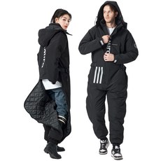 켓와일로 오토바이 방한복 방한 우주복 바이크 배달 라이더 C30, 블랙