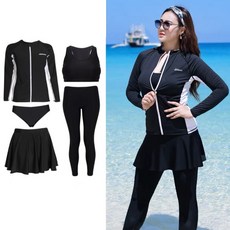 加大碼長袖防曬速乾泳衣水母衣