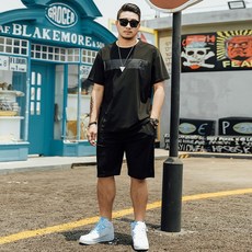 남성 피트니스 웨어 여름 남자 트레이닝복 휘트니스 운동복 헬스 8XL 빅사이즈