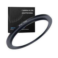 58mm ~ 82mm 스텝업 링 필터 어댑터 금속 링 스텝업 링 어댑터 필터 모든 82mm UV CPL ND 렌즈 후드 스레드 렌즈 요법(58mm ~ 82mm)과 호환, 67mm ~ 77mm