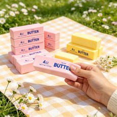 버터 모양 말랑 스퀴시 스트레스볼 4oz 감성 장난감, 1개, 45g, 핑크 1개, 45g, 핑크