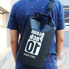 옥이드림 드라이백 블랙 10L 한쪽끈 운동가방 미니파우치가방 수영장가방