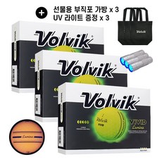 볼빅 비비드 루미나 VIVID LUMINA 듀얼코어 3피스 골프공 더즌(3PC/12구), 3개, 12개입