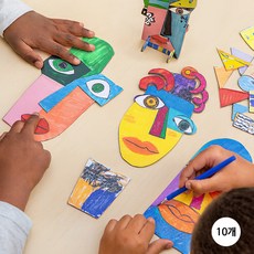 키득키득 DIY 추상화 표현걸이 미술 만들기 세트, 10개, 단일