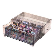 卡牌收納櫃16格 透明卡牌通用收納盒 可堆疊防塵卡片整理盒, 卡片收納盒（單個裝）, 1個